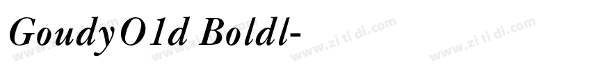 GoudyO1d Boldl字体转换